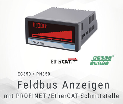 Multifunktionsanzeige mit PROFINET und EtherCAT Schnittstelle